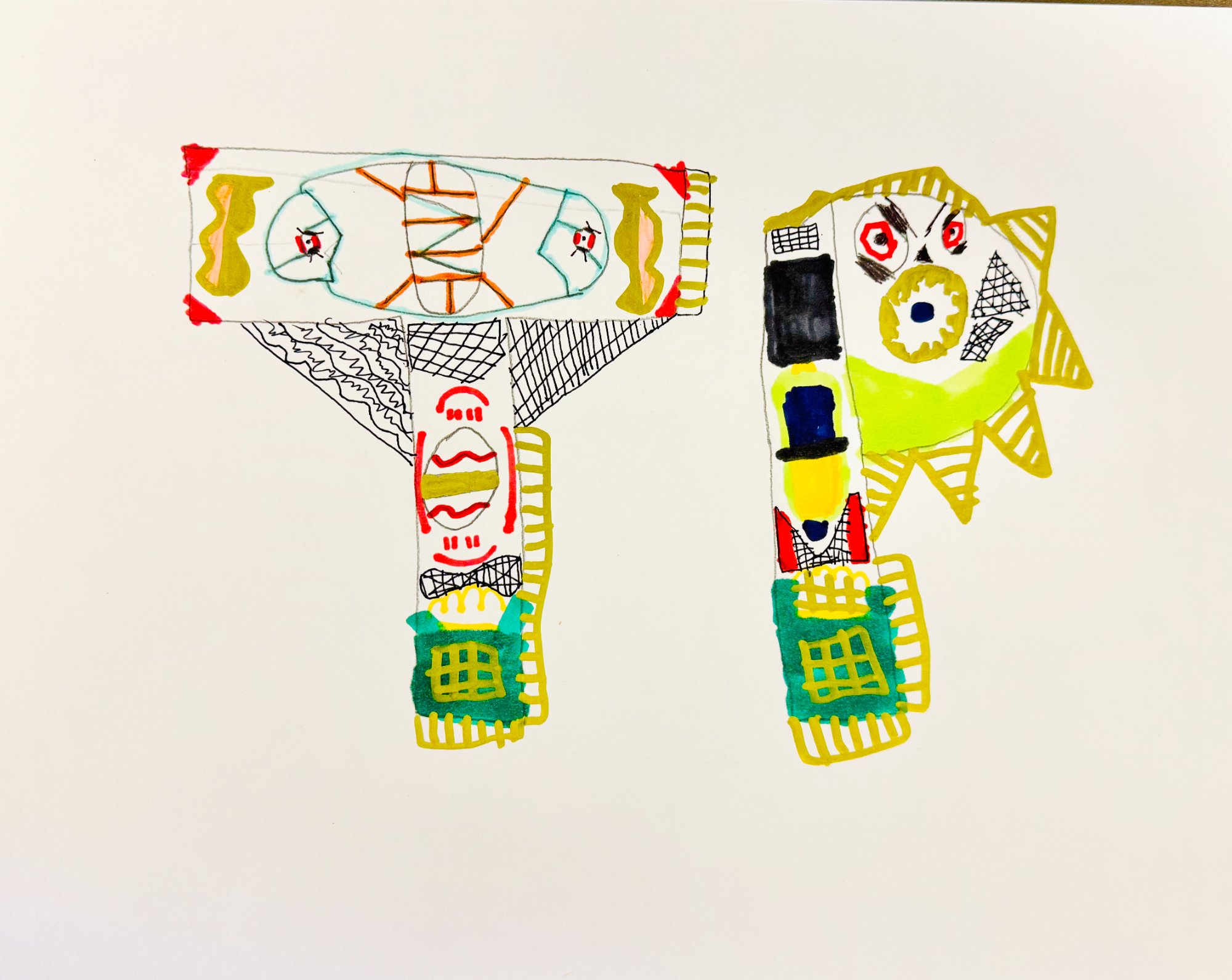 Kid's initials — multicolor